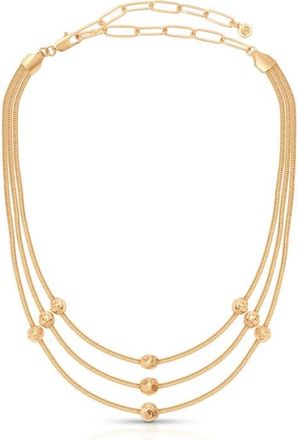 Ettika Molten Spheres Layered Necklace in Gold at Nordstrom