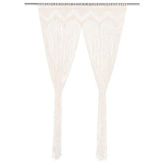 vidaXL Cortina De Macram&eacute; Algod&oacute;n 140x240 Cm Vidaxl
