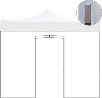 Evergreen Cubierta Lateral Para Cenador Con Puerta Blanco Impermeable Para Cenador Con Cierre 300x600 Cm