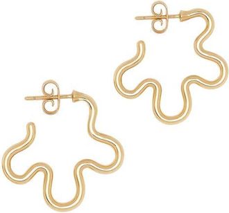 Bea Bongiasca Flower Hoop Earrings in Gold at Nordstrom