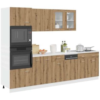 vidaXL Vidaxl - Conjunto De Armarios De Cocina De 7 Piezas lyon De Madera De Ingenier&iacute;a De Roble Artesanal