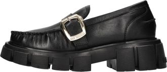 Love Moschino Leren Loafers - Dames - Loafers - Zwart - 38 EU - Leer - Schoenen
