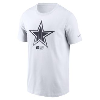 Nike Dallas Cowboys Faded Essential Nike Mens NFL T-Shirt in White | N19910A7RD-P8V