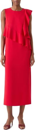 Akris Laser Cut Crepe Column Gown in Red at Nordstrom, Size 10