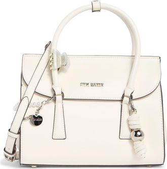 Steve Madden Bmimi Faux Leather Satchel in Ivory at Nordstrom Rack