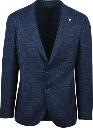 Luigi Bianchi Mantova Giacca Stondata - Heren - Blazers - Blauw - L - Katoen - Jassen