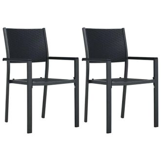 Berkfield Home Decorative 3 Piece Garden Dining Set Black