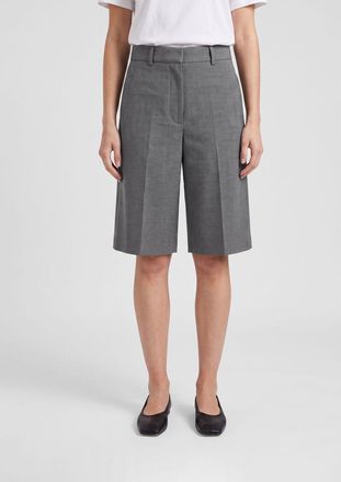 Maison Margiela Shorts sartoriali in misto lana a vita alta al ginocchio