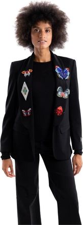 5 Progress Giacca met patch - Dames - Blazers - Zwart - S - Leer - Jassen