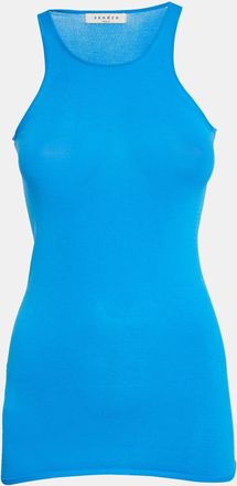 Sandro Blue Jersey Tank Top