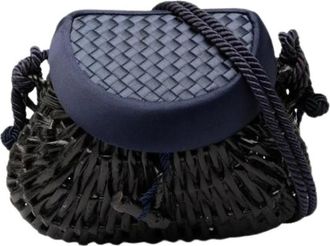 Bottega Veneta Pre-owned Bucket Bags, female, Black, Size: ONE SIZE Pre-owned Satin Shoulder Bag