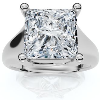 Pompeii3 Certified 3Ct Celestia Princess Cut Diamond Engagement Ring 14k Gold Lab Grown
