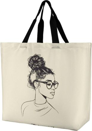 Generic Fashion African Woman Reusable Shopping Bags One Shoulder Grocery Tote Bag Waterproof Big Purse for Work Travel