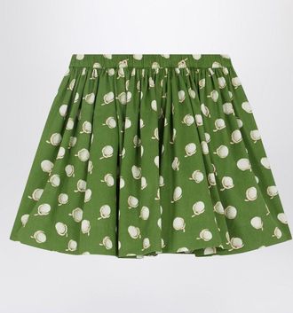 BONPOINT Suzon skirt in green with floral print