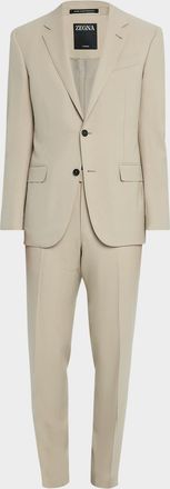 Ermenegildo Zegna Mens Solid Trofeo Wool Suit