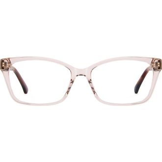 Kate Spade New York demi 55mm rectangular optical glasses in Crystal Pink at Nordstrom