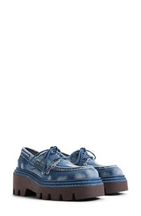 Sperry Top-Sider x MONSE Authentic Original 2-Eye Lug Boat Shoe in Denim at Nordstrom, Size 8.5