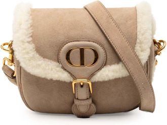 Dior Pre-owned Dior Small Suede Shearling Bobby Crossbody 05-RU-0290