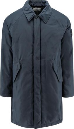Stone Island Micro Reps gewatteerd jack - Heren - Mantels - Blauw - Maat: M Zijde