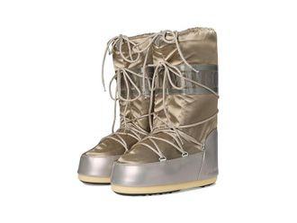 Moon Boot Icon Glance Womens Cold Weather Boots Platinum : 39/41 (US Womens 7.5-9) B - Medium, Synthetic