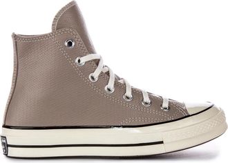 Converse Grijze Leren Hi-Top Sneakers - Dames - Sneakers - Grijs - 44 1/2 EU - Schoenen