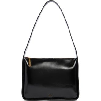 Khaite Lori Squared Leather Shoulder Bag in 200 Black at Nordstrom