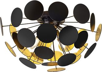 Trio Discalgo Plaf&oacute;n 3xe14 Negro Y Decorativo Redondo &Oslash;54 Cm Lighting