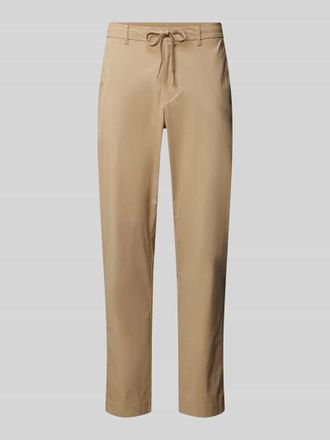 Selected Regular Tapered Fit Chino mit Tunnelzug Modell LERO in Sand, Gr&ouml;&szlig;e L