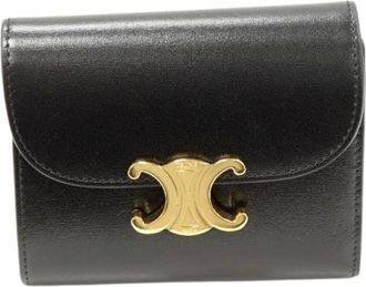 Celine Pre-owned Wallets, female, Black, Size: ONE SIZE Pre-owned Leather Wallet