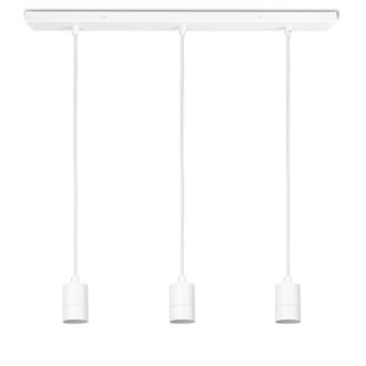 Paco Home L&aacute;mpara Techo Sal&oacute;n Comedor Luminaria Suspensi&oacute;n Mesa Comedor Moderna Colgante Blanco, L&aacute;mpara Colgante De 3 Piezas, 60cm - Paco Home