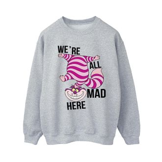 Disney Dames/Dames Alice In Wonderland Allemaal Gek Hier Sweatshirt (Sportgrijs)