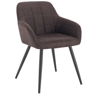 Woltu Woltu - 1 X Sillas De Comedor Nordicas Estilo Vintage Juego De 1 Silla De Cocina Silla Tapizada Con Reposabrazos Tapizadas Tela Estructura De Metal Ma
