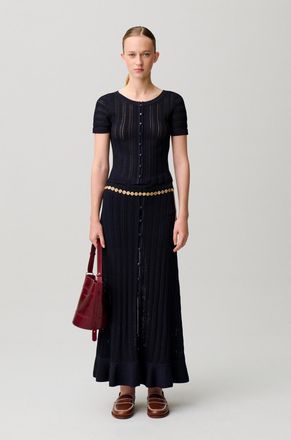 Claudie Pierlot Top crochet manches courtes