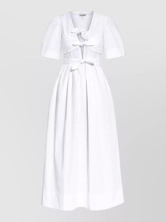 Ganni v-neck midi dress