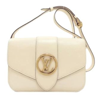 Louis Vuitton Pre-owned Vintage Crossbody Tas - Dames - Pre-owned - Beige - Maat: ONE Size Leer