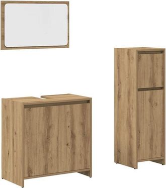 vidaXL Vidaxl - Juego de muebles baño 3 piezas madera ingeniería roble artisan
