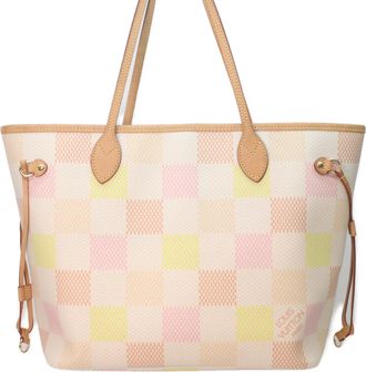 Louis Vuitton Pink Orange White Pouch Tote Bag (Pre-Owned)