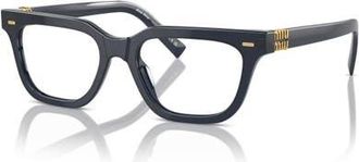 Miu Miu 53mm Rectangle optical glasses in Blue at Nordstrom