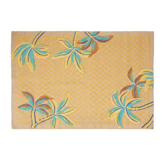 Maisons du monde Alfombra de lana y yute beige y verde de 160x230 cm