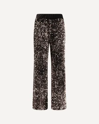 Ella Velvet Pants with sequins Female 40