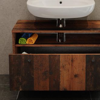 Vicco Mueble Bajo Lavabo Fynn, Estilo Antiguo, 80.2 X 54 Cm Con Caj&oacute;n