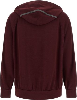 Brunello Cucinelli Womens Bordeaux Cotton Sweatshirt Clothing