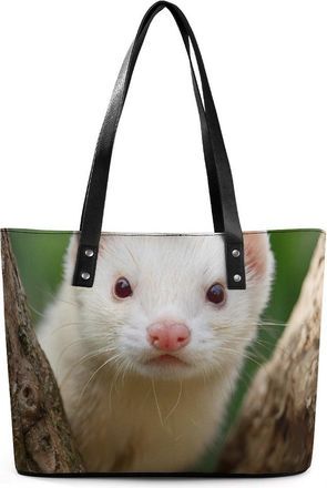 Generic Animal Ferret Tote Bags for Women Cute Shoulder Purses Handbags
