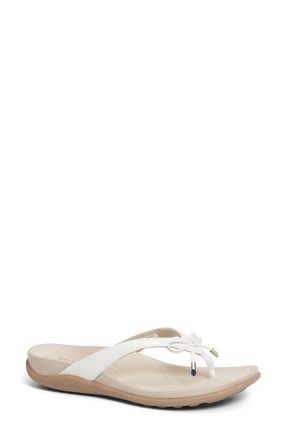 Strive Footwear Island II Bow Water Resistant Thong Slide Sandal in White at Nordstrom, Size 8.5