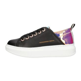 Alexander Smith Sneakers, female, Black, Size: 6 US Polyester Sneaker, Leather Composition