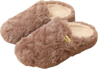 Generic Womens Slipper Cosy Shearling Memory Foam Slippers Suede Fuzzy Lined AntiSkid Sole Slippers Warm Winter Shoes with NonSlip Indoor Outdoor Hard Sole (0