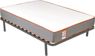 What The Sleep Colch&oacute;n y Canap&eacute;, Muelles ensacados, Gris, 150x190