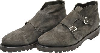 Andrea Ventura St Tropez Monk Strap Suede Shoes