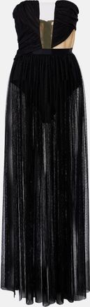 Nensi Dojaka Abito lungo semitrasparente