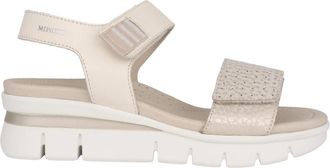 Mephisto Beige leren damessandaal - Rosane - Dames - Sleehakken - Beige - 42 EU - Leer - Schoenen